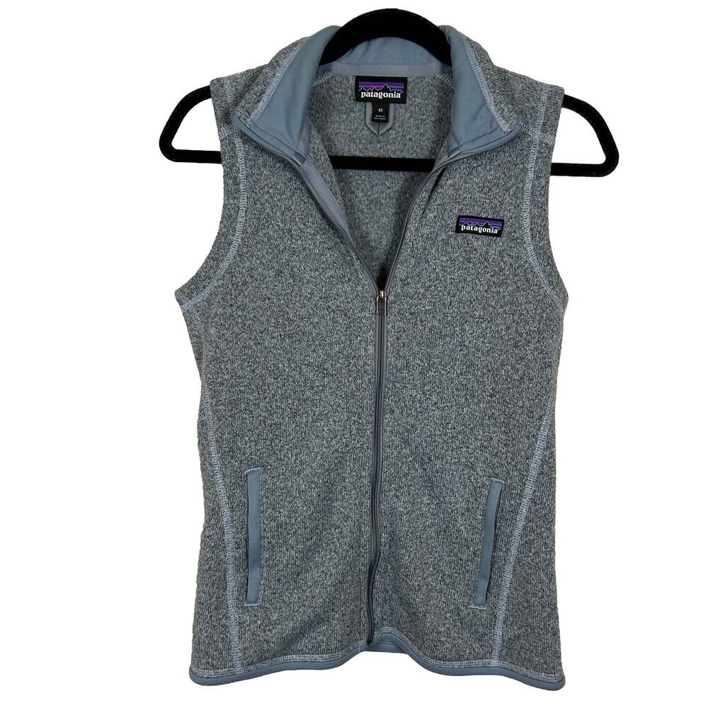 Patagonia Fleece Vest Womens XS Better Sweater Full Zip Hiking Outdoor Gray Blue
